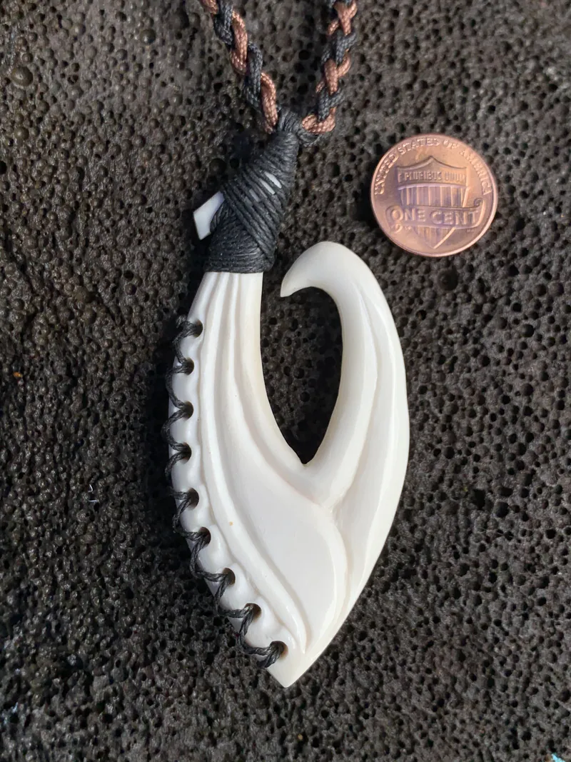 Polynesian-style bone pendant